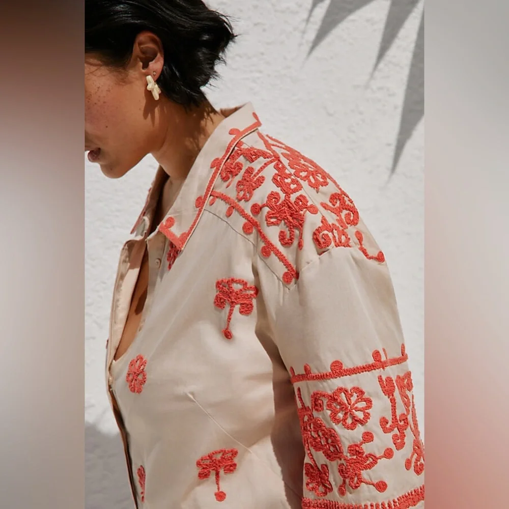 Anthropology Maeve, short sleeve collar dress - Picture 2 of 6